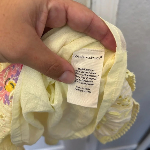 Loveshackfancy Bea Dress in Mellow Yellow sz 10 - Picture 6 of 6